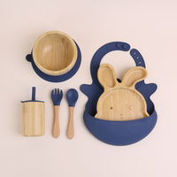 Bavoirs bébé en silicone platine imperméables avec grande poche attrape-aliments, légers et confortables, en bambou, pour l'alimentation et le sevrage des bébés