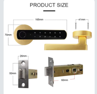 Tuya APP télécommande poignée électronique sans clé biométrique empreinte digitale mot de passe poignée intelligente serrure de porte pour chambre hôtel