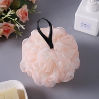 Bola mandi Eksfoliasi mandi bebas berat kustom bola spons pembersih badan mandi bunga Shower PE Mesh bola mandi