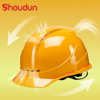 Casque de sécurité industriel de style européen en ABS, respirant, pour la construction, l'exploitation minière, protection contre les impacts et la pénétration