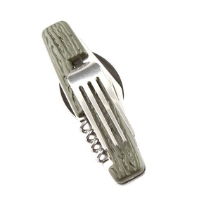 Gadgets de cuisine 6 en 1, ensemble de couverts de camp pliants à manche vert avec <span class=keywords><strong>fourchette</strong></span>, <span class=keywords><strong>couteau</strong></span>, ouvre-cuillère - Product Image 4
