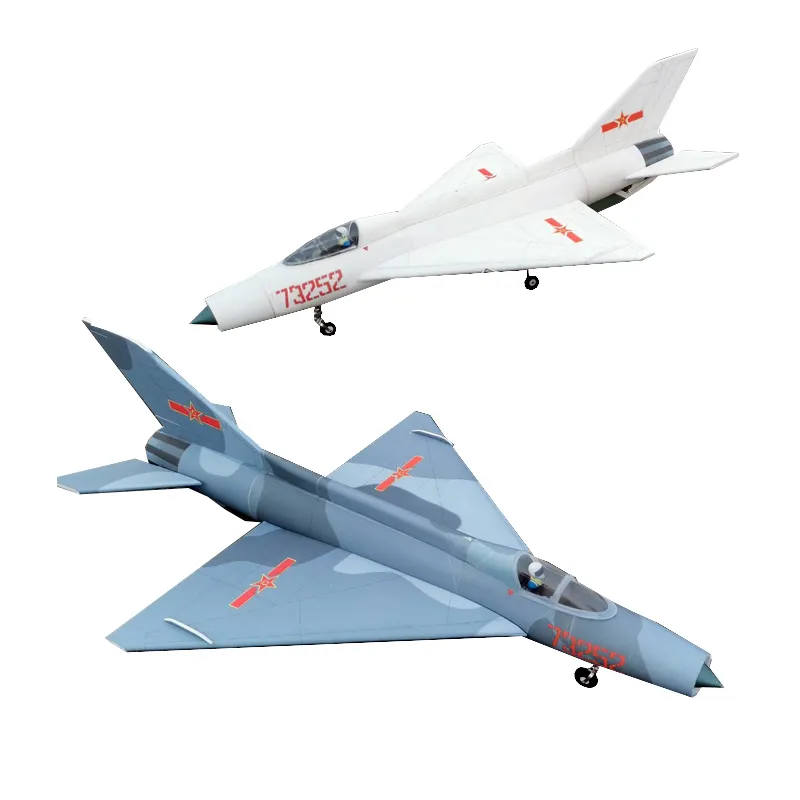 DIY Toys Aircraft model fixed wing remote control aircraft electric 70 culvert 4-6s real aircraft J-7 fighter PP magic board