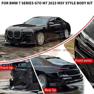 Kit carrosserie de haute qualité en fibre de carbone sèche, style MSY, pour BMW M7 G70 : Lame avant, Lame arrière, Aérations, Jupes latérales, Spoiler - Product Image 3