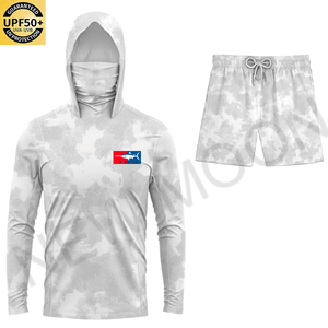 Conjunto de Ropa de Pesca con Estampado Personalizado, Sudadera con Protección Solar UPF50 y Pantalones Cortos de Secado Rápido, Equipo Profesional - Product Image 2