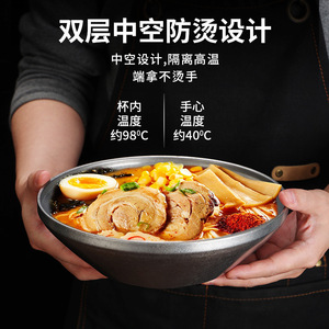 Stainless Steel Bowl Large Capacity Durable Hotel Food Use Microwave Safe Solid Color Conical Design - Product Image 4