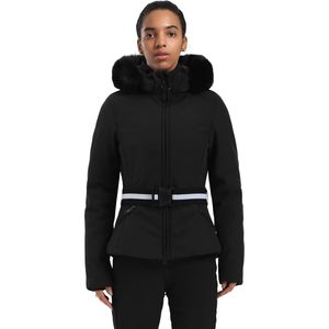 Veste de ski pour femme sur mesure, coupe ajustée, imperméable, isolée, avec capuche en fourrure, coupe-vent, duvet de canard, vêtements d'hiver - Product Image 1