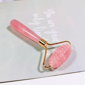 Rodillo de gran oferta de fábrica DIY, Jade para ojos faciales y Bola de perfume de cristal brillante <span class=keywords><strong>Versace</strong></span>, rodillo de cuarzo rosa - Product Image 4