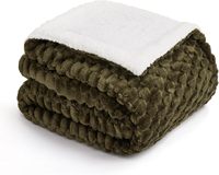Sherpa Fleece Throw Blanket Couvertures en flanelle moelleuses en peluche réversibles pour canapé-lit