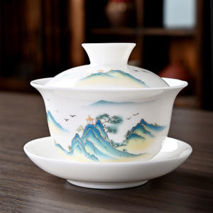 Dehua Mutton Fat Jade White Porcelain Kung Fu <b>Tea</b> Set With Gaiwan Teacups Gift <b>Box</b> For Business Gifts Festival Celebrations - Product Image 4
