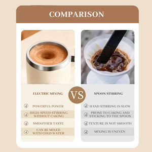 Mug intelligent en acier inoxydable avec couvercle, mug à café à agitation automatique, mug à café auto-agitant en acier inoxydable pour les voyages - Product Image 5