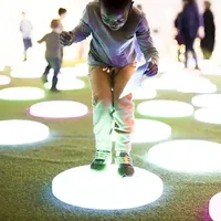 Sailwin intérieur interactif rond LED piste de danse capteur de pression jeu carreaux cercle éclairer 3D scène lumineuse pour Disco DJ