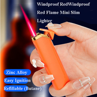 Briquet torche de luxe personnalisé Debang, gravé, fin, rechargeable au butane, coupe-vent, flamme bleue, nouveauté, design cool