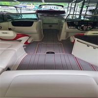 Tapis de pont en EVA imitation teck pour plateforme de bain et cockpit de bateau 2010 Chaparral Sunesta 264, style SeaDek MarineMat Gatorstep, auto-adhésif