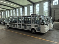 Bus urbain à 11/13/15/23 places, campus, alimenté par batterie 72V, parc de villégiature, aéroport, véhicule électrique de tourisme, bus personnalisé