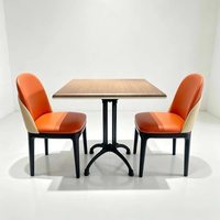 Chaises de salle à manger pliantes en cuir personnalisables OEM ODM, 4 places, ensemble de table en bois de noyer de luxe pour restaurant et bar