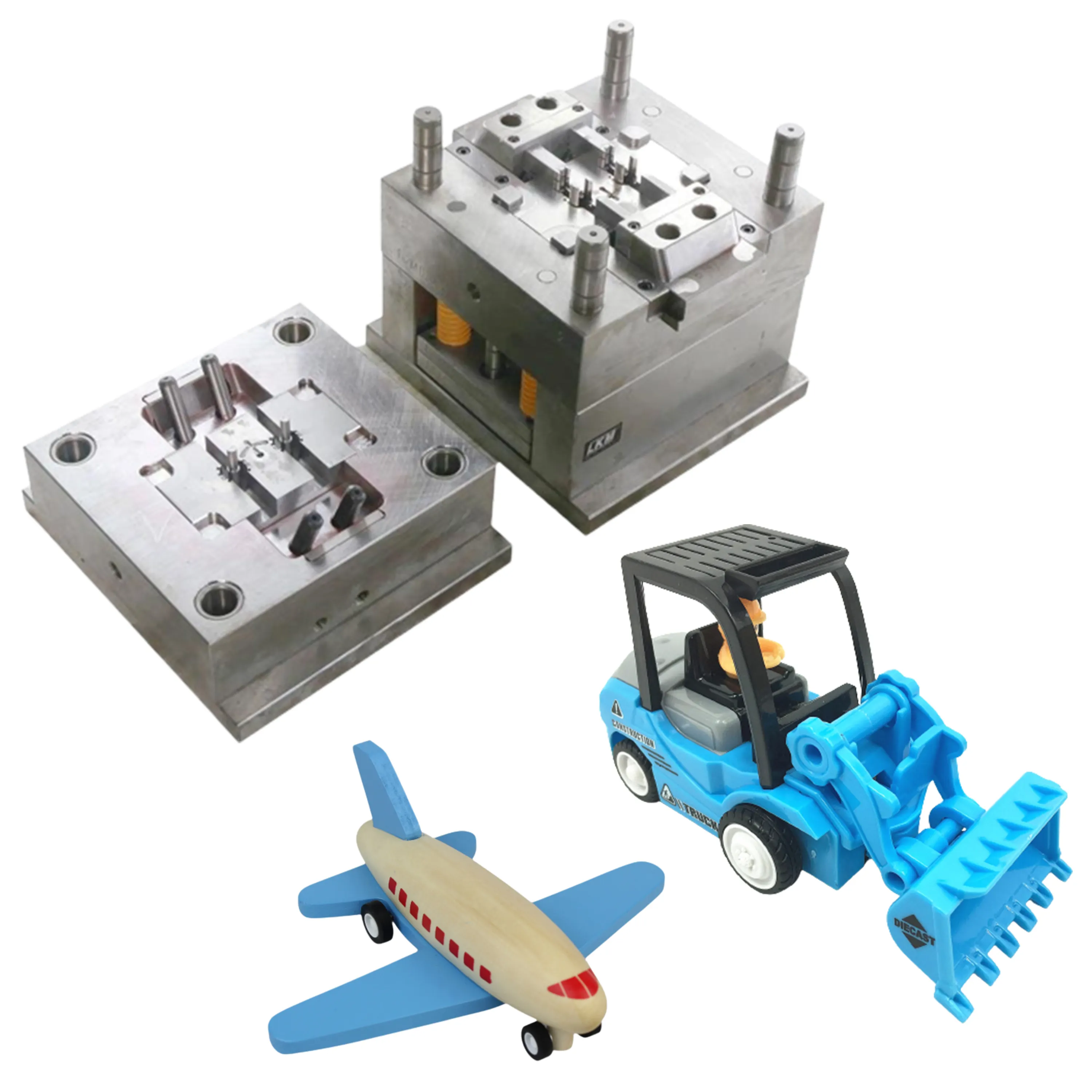 Support customized plastic toy mould children's building small second-hand molding mold car gun second-hand toys injection