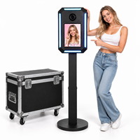 Photomaton miroir carré pour iPad avec écran LCD et logiciel pour les fêtes