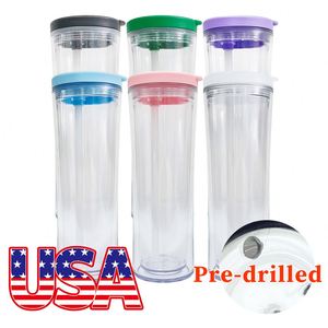 Reusable 20Oz Pre Drilled Snow Globe Glow in Dark Plastic Curving <b>Cup</b> Wide Mouth Straw Lid for Iced Coffee Cold Drink - Product Image 1