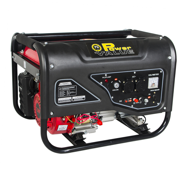 Power Value ZH4500LV 3000 Watt 1.5-2.8kW AC Single Phase Dynamo Generator with Electric Start 110V/220V 4-Stroke Engine 50/60Hz