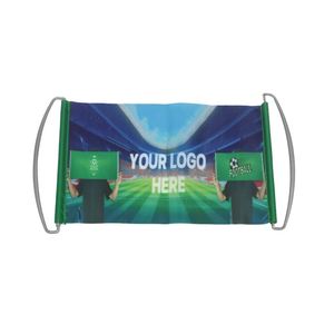 Promotion Exceptionnelle : Bannière Publicitaire Rétractable Imprimée 17x24cm pour Événements Sportifs – Ventilateur Portable à Défilement Manuel - Product Image 1