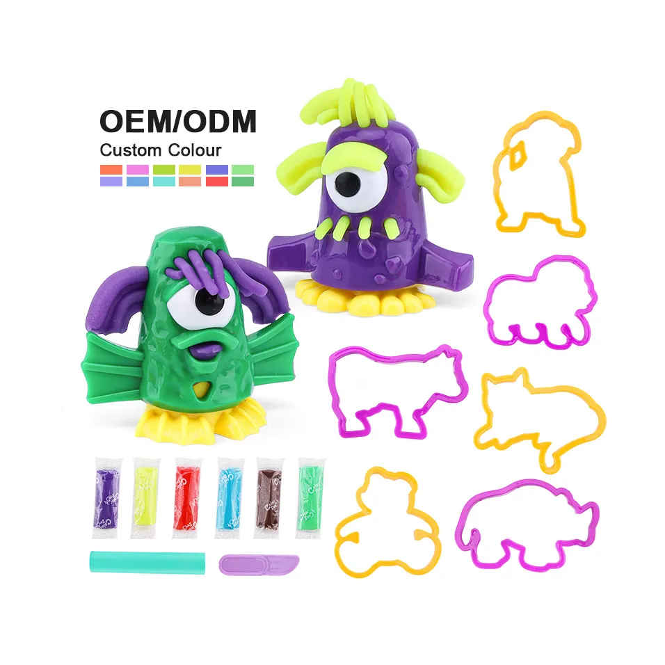 Leemook Colorful Playdough Modeling Clay DIY Set Play Desert Plasticine Toys Playdough Slime for Kids