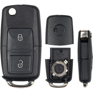 Vvdi thay thế vỏ keydiy phụ máy <span class=keywords><strong>Shell</strong></span>-A01 chìa khóa Volkswagen hai nút gấp ABS đen vỏ chìa khóa xe - Product Image 3