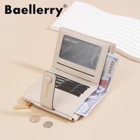 Baellerry dompet pendek wanita, kcoin koin ritsleting Multi Slot warna gradien