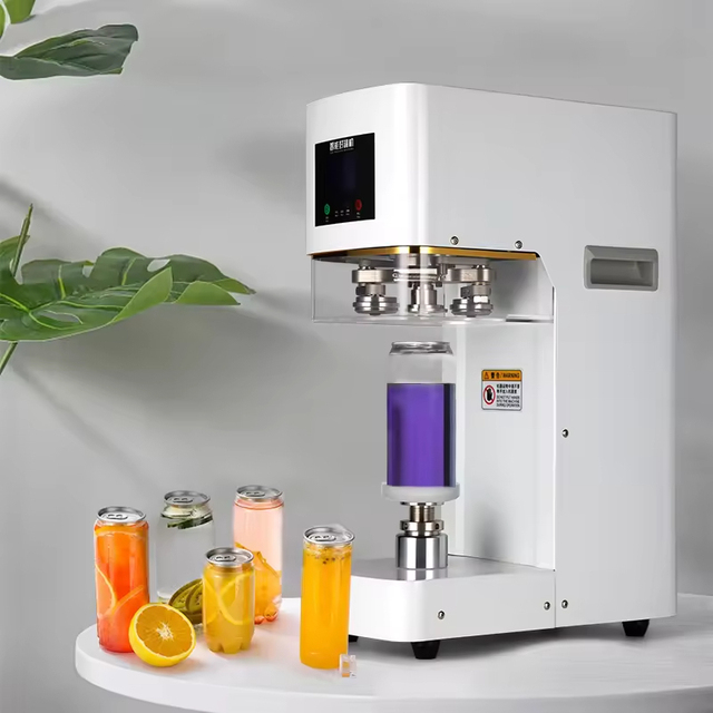 Automatic High-efficiency Beverage Sealing Machine Commercial Cans Plastic Canned Milk Tea Soda Special Sealing Machine
