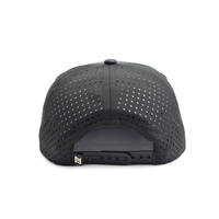 Casquette de golf personnalisée, imperméable, en caoutchouc, avec logo découpé au laser, visière plate, 5 panneaux, respirante, camouflage
