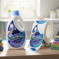 Etiquetas Adhesivas Personalizadas Impresas a Todo Color en Rollo de BOPP, Resistentes al Agua, para Botellas de Detergente Líquido para Ropa