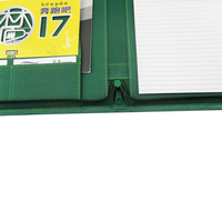 Porte-documents A4 en tissu vert avec logo personnalisé Modernqiu, fermeture éclair, nouveau modèle tendance