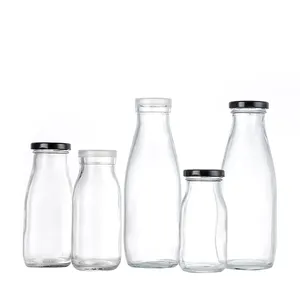 Пищевой Акция домашние 32 унций стеклянные бутылки из-под молока молоко банки с крышкой