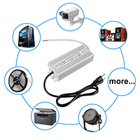 Driver de LED étanche à tension constante personnalisé 60W100W 200W 300W AC100-260 DC 12V 24v transformateur LED alimentation à découpage