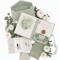 Lot complet d'invitations de mariage en gros – Cartes de vœux personnalisées, style et couleur au choix, impression numérique, estampage à chaud