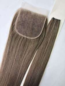 3x5 & 5x5 French HD Swiss Lace Closure untuk Sistem Integrasi Mesh, Lace Closure Berwarna dari Rambut Asli Brasil untuk Kerontokan Rambut - Product Image 2