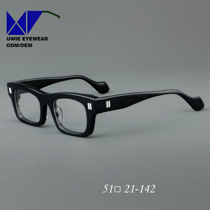 Monture <span class=keywords><strong>de</strong></span> lunettes épaisse carrée à rayures en acétate, populaire, décontractée, avec rivets, pour <span class=keywords><strong>presbytie</strong></span>, hommes et femmes, style rétro, pour <span class=keywords><strong>verres</strong></span> correcteurs - Product Image 2