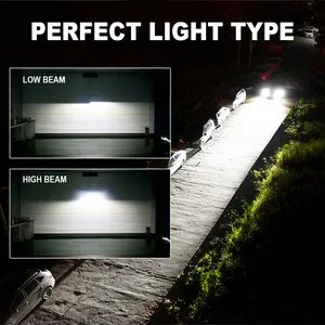 Gview G17 3 pulgadas 80W LED lámpara antiniebla lente bifocal DRL 6000K luz de señal ámbar impermeable lámpara antiniebla bi led