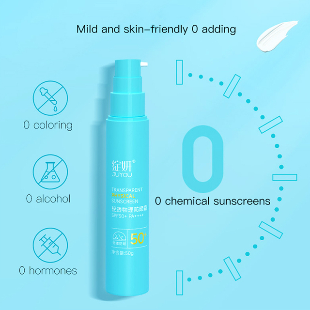 Juyou Sunscreen SPF50 PA++++ Hydrating Moisturizing for Sensitive Skin Lightweight Daily Facial Sunscreen