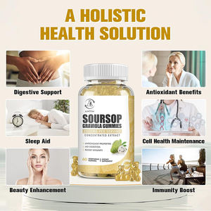 Precio de fábrica Soursop Graviola Gummies Soporte digestivo Gummy Graviola Leaf Extract Soursop Graviola Antioxidante Gummy - Product Image 4