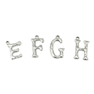 Pendentif alphabet en acier inoxydable, 26 lettres de A à Z, pour la fabrication de bijoux, collier, bracelet, breloques pour boucles d'oreilles, DIY - Product Image 3