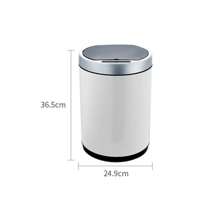 Stainless Steel Metal Trash <b>Bin</b> with Touchless <b>Sensor</b> Smart Garbage Can with Powder Coating for Supermarkets - Product Image 2