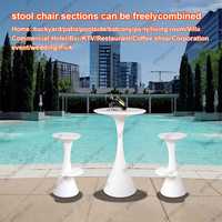 Chaise haute de bar pour hôtel avec pédale, tabouret de piscine immergé, chaise de café lumineuse pour hôtel, chaise à pédale LED