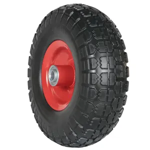 HKT1468 260x85mm wheelbarrow puncture proof wheel 3.50-4 flat free tires 10inch pu foam wheels