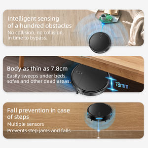 Aspirateur de sol intelligent OEM à usage domestique et automobile Robot TUYA <span class=keywords><strong>Alex</strong></span> Nettoyage de tapis sec et humide avec source d'alimentation électrique compatible Wifi - Product Image 6