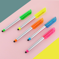 Nouveau stylo multifonctionnel surligneur, stylo-bille et stylet, personnalisable avec logo, stylo promotionnel polyvalent et ergonomique