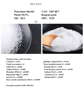Chlorure de potassium KCl, CAS:7447-40-7 Catégorie analytique, Réactif de qualité chimique 99.5% - Product Image 4