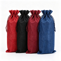 Sacs cadeaux réutilisables en toile de jute avec logo personnalisé 15x35cm, pochettes à cordon en jute pour emballage de mariage, fêtes et événements