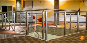 Thời Trang Cầu Thang Không Gỉ Lan Can Kim Loại Balustrade Hệ Thống Tay Vịn Bằng Thép Không Gỉ - Product Image 3