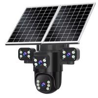 Cámara de Seguridad Solar Eseecloud PTZ para Exteriores, Tipo Bala, 15MP, 3 Lentes, Impermeable, Visión Nocturna, Inalámbrica