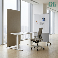 Paravent acoustique en polyester écologique absorbant le son, conforme à la norme ASTM C423, ignifuge, pliable, en PET, pour bureau